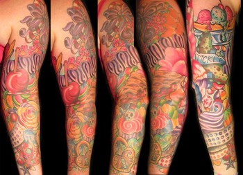 Looking for unique  Tattoos? Liana's Candy Sleeve